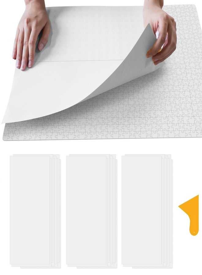 ALL4JIG Puzzle Saver - 24-Pack Puzzle Glue Sheets for 1000-3000 Pieces, Self-Adhesive Sticker Sheets, Easy to Preserve & Frame Jigsaw Puzzles - Image 1